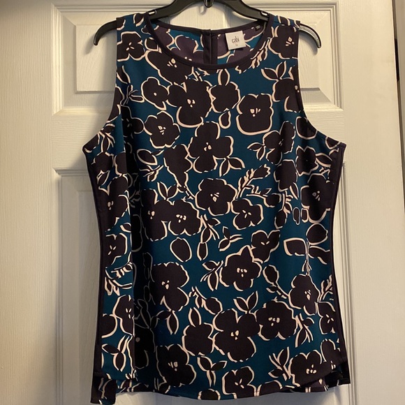 CAbi purple and turquoise tank top sz L - Picture 1 of 7